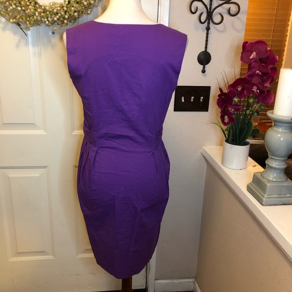 Hope & Honey Purple Cotton Midi Dress - Picture 6 of 8